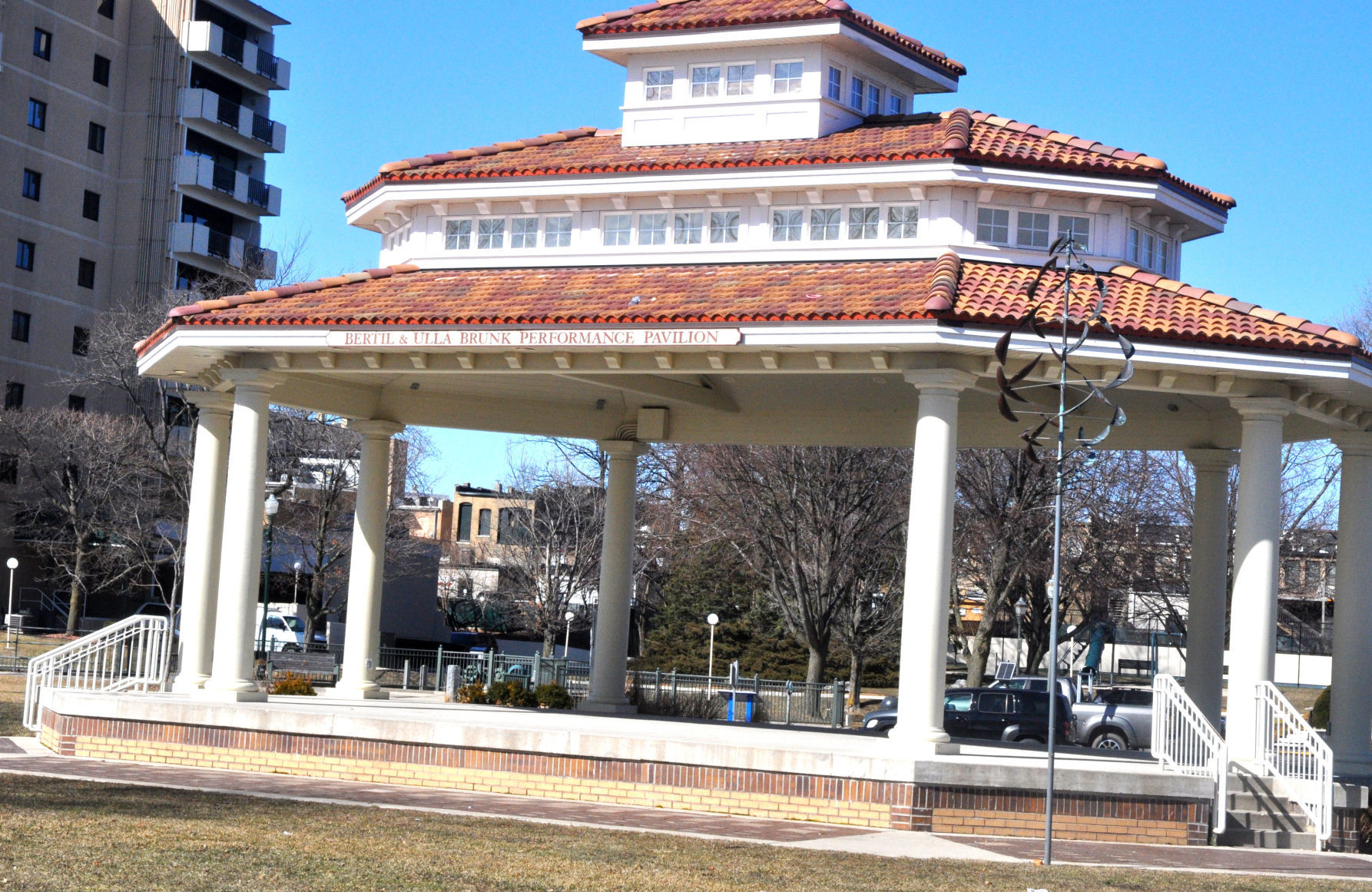 Flat Iron Park, located between Wrigley Drive and Center Street, is an excellent spot